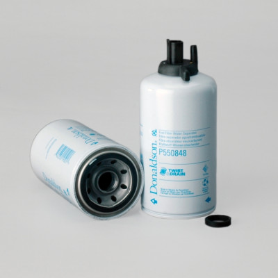 FUEL FILTER, WATER SEPARATOR SPIN-ON TWIST&DRAIN P550848
