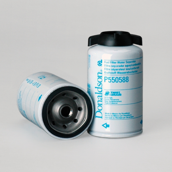 FUEL FILTER, WATER SEPARATOR SPIN-ON TWIST&DRAIN P550588