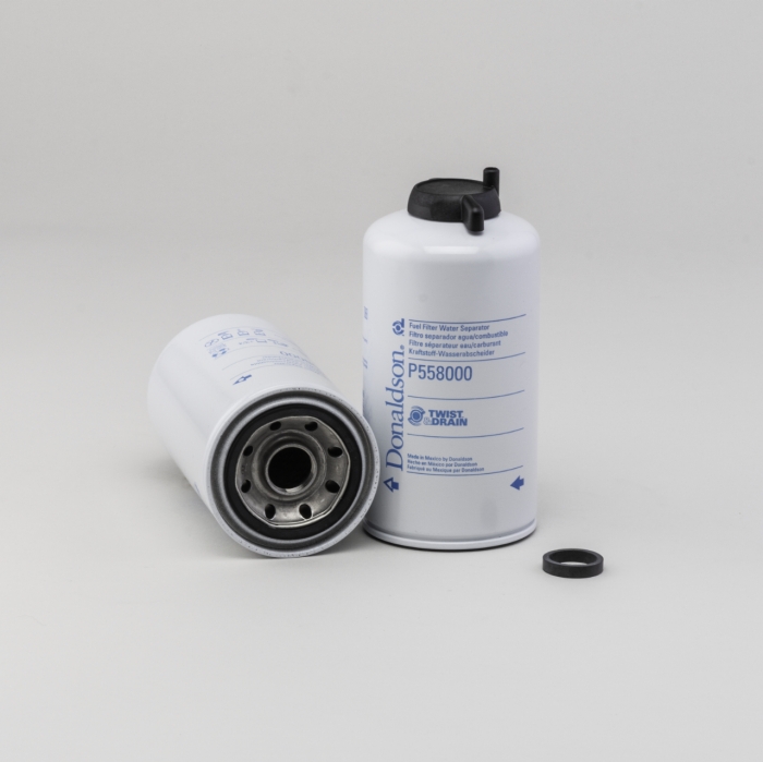 FUEL FILTER, WATER SEPARATOR SPIN-ON TWIST&DRAIN P558000